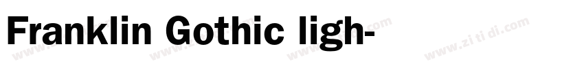 Franklin Gothic ligh字体转换